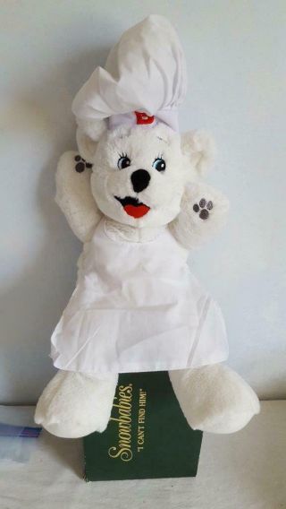 15 " Plush Bimbo Bakery Mascot Polar Bear Hand Puppet,  Mascot Chef,  Full Body,