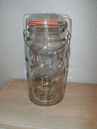 Large Gallon Ball Ideal Eagle Mason Canning Jar Glass With Lid Wire Insulator