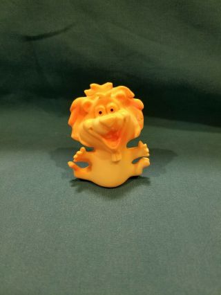 Vintage Crest Toothpaste 1970s Advertising Zoo Animal Rubber Finger Puppet