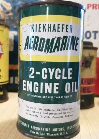 Vtg Mercury Kiekhaefer Aeromarine Engine Oil Can Full Outboard Marine 2 Cycle
