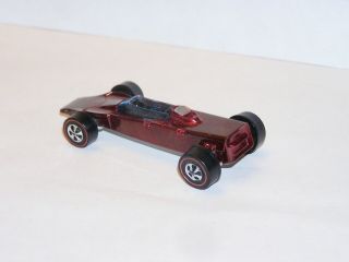 1969 Hot Wheels Redline Grand Prix Lotus Turbine AWESOME YR2 BRICK RED DISPLAY 3