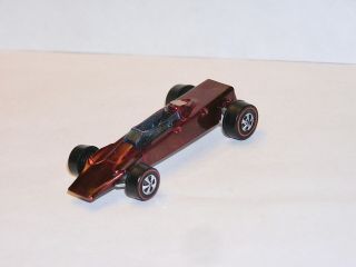 1969 Hot Wheels Redline Grand Prix Lotus Turbine AWESOME YR2 BRICK RED DISPLAY 4