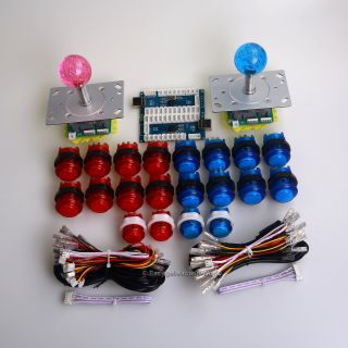 2 Player Led Arcade Mame Diy Kit Parts Push Buttons,  Joysticks,  Usb Encoders