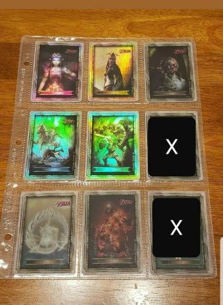 7 Gold Foil Set - 2007 Legend Of Zelda Twilight Card Packs G1,  2,  3,  5,  6,  8,  9