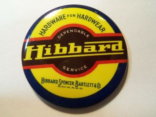 Vintage Celluloid Advertising Pocket Mirror Hibbard Hardware Chicago,  Il.