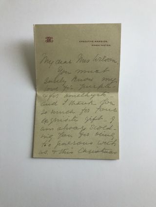 Frances Cleveland 1896 Autograph Letter Signed As First Lady - Executive Mansion