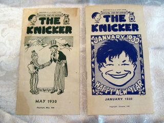 2 1930 The Knicker Magazines Pre Superman - Tim Uncle Sam Tim Premium Toy