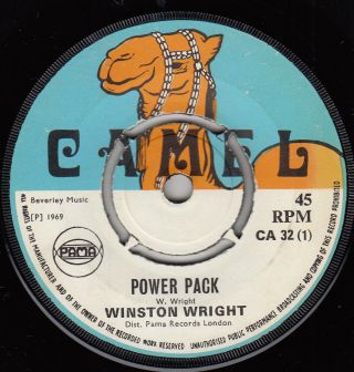 60s 70s Skinhead Reggae Winston Wright Power Pack 1969 Uk Pama Camel 7 " Vinyl 45