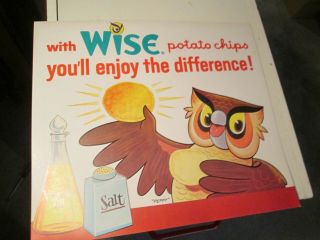 Vtg Wise Potato Chips Cardboard Advertisement Sign You 