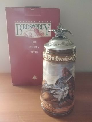 1993 Budweiser Anheuser Busch Beer Stein - Birds Of Prey Osprey