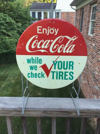 Tire Rack Sign Coca Cola.  Gas And Oil