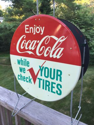 Tire Rack Sign Coca Cola.  Gas And Oil 2