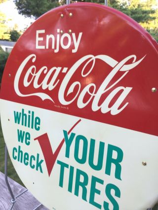 Tire Rack Sign Coca Cola.  Gas And Oil 5