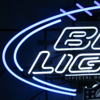 Bud Light Beer NFL Draft Neon Beer Sign Budweiser Football EUC 4