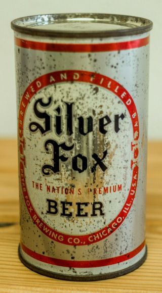 Silver Fox Beer Flat Top Beer Can - Oklahoma