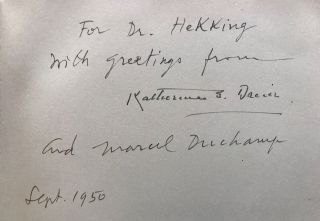 Marcel Duchamp & Katharine S.  Dreier - Hand Signed Art Book From 1950 - R A R E