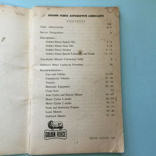 1963 GOLDEN FLEECE Motor Oil Automotive Lubricants Old Book HC Sleigh Ltd 2