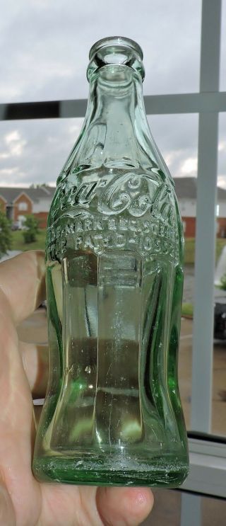 2725 Vtg 40s Grn Hobbleskirt Coca Cola Soda Bottle Jonesboro AR Pat D Porter ' s S 3