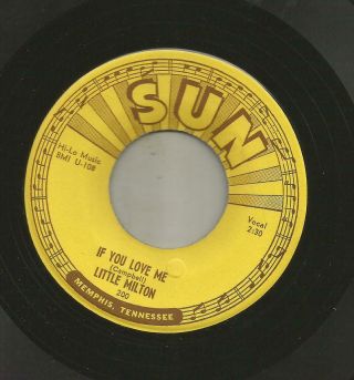 Blues Rockabilly - Little Milton - If You Love Me - Pushmarks - Hear 1954 Sun 200