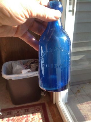 Blob Soda Cobalt Blue Bottle Union Glass Philadelphia Pa 1860 