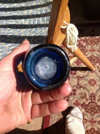 Blob Soda Cobalt Blue Bottle Union Glass Philadelphia Pa 1860 ' s 4