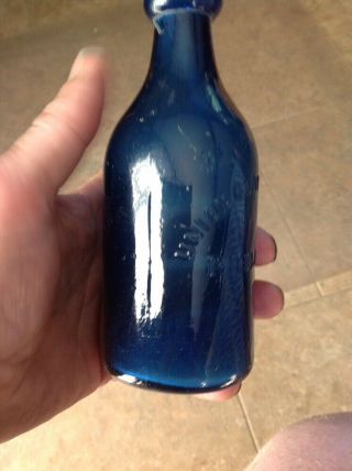 Blob Soda Cobalt Blue Bottle Union Glass Philadelphia Pa 1860 ' s 8