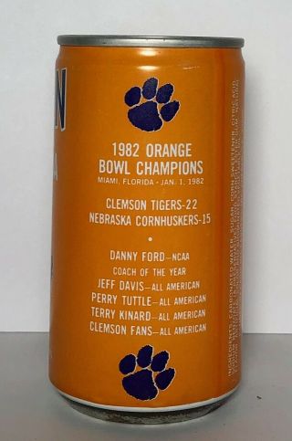 Clemson 1981 National Championship Orange Soda 12 oz Can 3