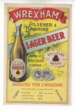British Brewery Poster.  Wrexham Lager Beer Co