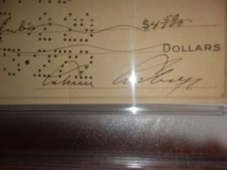 CALVIN COOLIDGE.  signed check,  July 1,  1929,  PSA/DNA certified 3