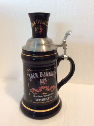 Jack Daniels Old No.  7 Boilermaker Beer Stein With Shot Glass On Top 223723