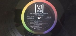 The Beatles vs The Four Seasons 1964 VJ DX 30 Mono 2 L.  P.  With Poster 6