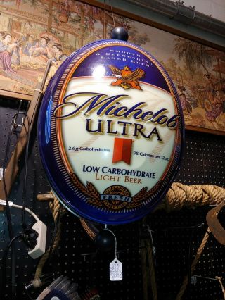 Michelob Ultra Revolving Beer Light.