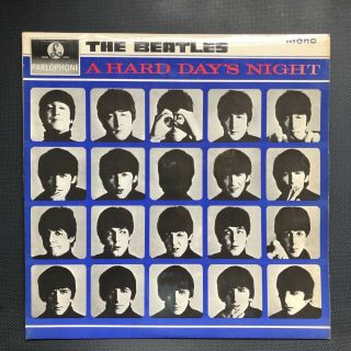 The Beatles,  A Hard Days Night.  1960s Uk Parlophone Mono Lp