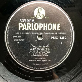 THE BEATLES,  A HARD DAYS NIGHT.  1960s UK Parlophone mono LP 5