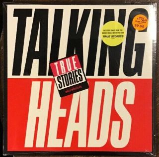 Talking Heads - True Stories Record Lp,  1986 With Hype Stickers