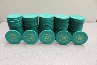 100 Paulson Casino Poker Chips - 1 Rack - Siena,  Reno,  Nv