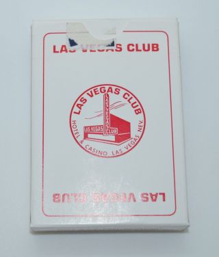 Casino Playing Cards - Las Vegas Club Red Playing Cards Las Vegas Nevada