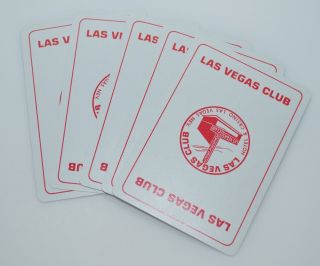 Casino Playing Cards - Las Vegas Club Red Playing Cards Las Vegas Nevada 3
