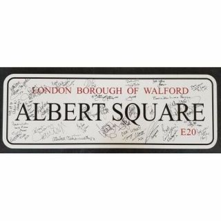 Albert Square Street Sign Signed By The Eastenders Cast For Thula Thula Charity