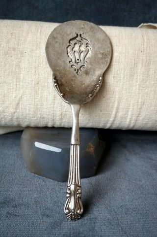 Antique Art Nouveau Silver - Plate Liquor Absinthe Absynth Ladle Sugar Grill Spoon