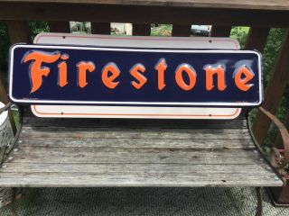 Firestone Tire Embossed Metal Sign 2