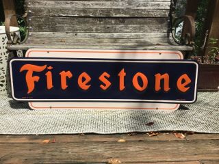 Firestone Tire Embossed Metal Sign 5