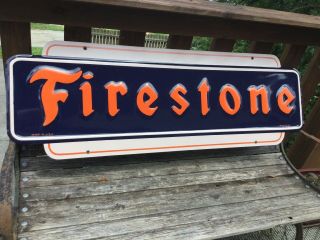 Firestone Tire Embossed Metal Sign 9