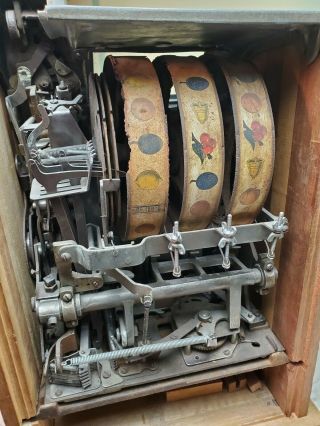 Vintage Antique Mills Liberty Bell 5 Cent Slot Machine 3 Column 1920 ' s Project 6