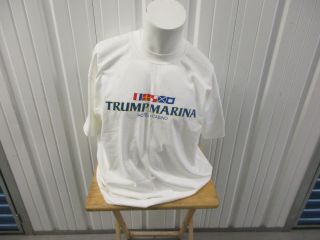 Vintage Trump Marina Hotel Casino Atlantic City Xl White T - Shirt Pre Owned