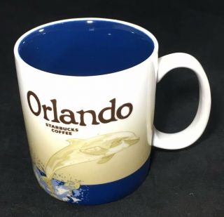 Starbucks Orlando Coffee Mug Collector Series City Mug Dolphin 16oz Collectible