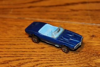 Vintage Hot Wheels Redline 1967 Custom Firebird Blue Interior Hk