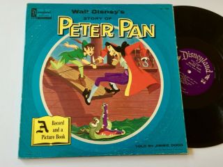 Peter Pan Walt Disney Nm - Disneyland St 3910 W/ Booklet Movie Jimmie Dodd