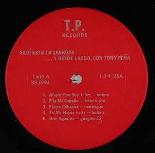 La Sabrosa Con Tony Pena - Aqui Esta La Sabrosa Y Desde Luego LP - T.  P.  Shrink 2