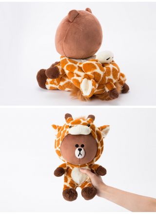 Hot Line Friends Brown Bear Animal Costume Plush Soft Toy Stuffed Doll 10  1pc